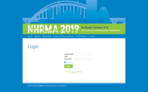 Login - NHRMA 2020 Conference