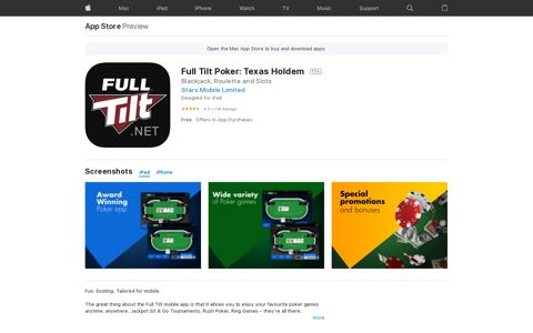 ‎Full Tilt Poker: Texas Holdem on the App Store