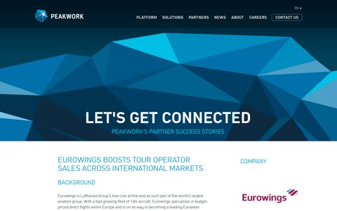 Eurowings boosts tour operator sales across ... - Peakwork