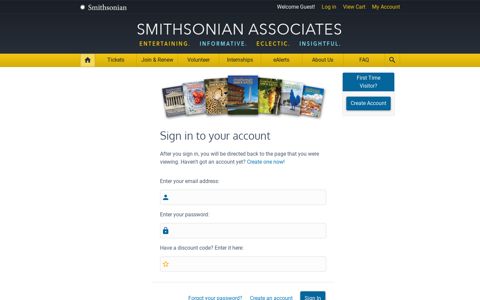 Sign in to your account - Smithsonian Associates