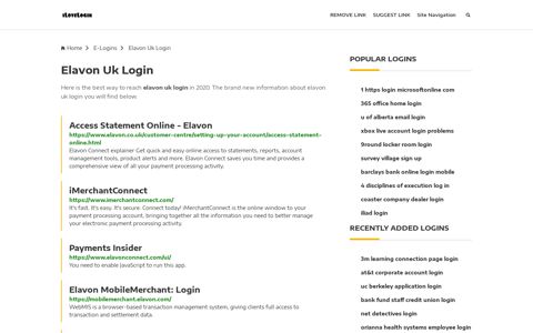 Elavon Uk Login ❤️ One Click Access - iLoveLogin