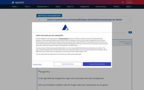 Der Google Plus Login ist Da! | NextPit Forum - Androidpit