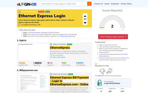 Ethernet Express Login - A database full of login pages from ...