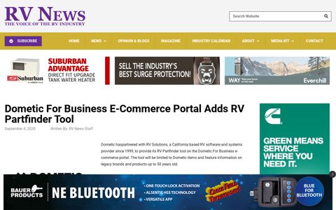 Dometic For Business E-Commerce Portal Adds RV Partfinder ...