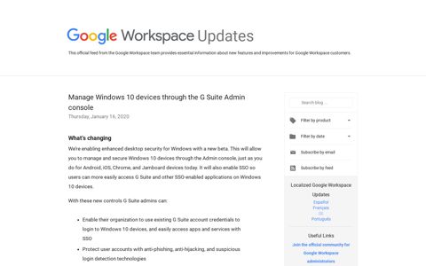 Manage Windows 10 devices through the G Suite Admin ...