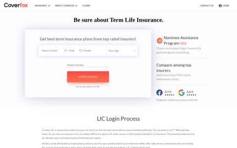 LIC Login Process: Check New LIC Portal Login Process
