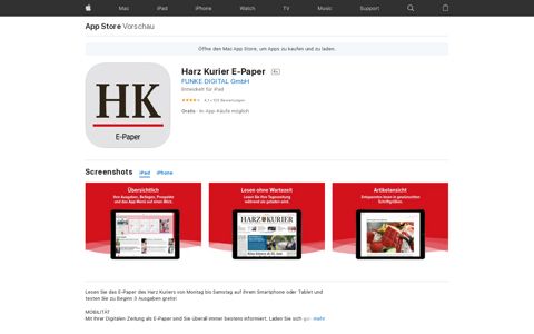 ‎Harz Kurier E-Paper im App Store