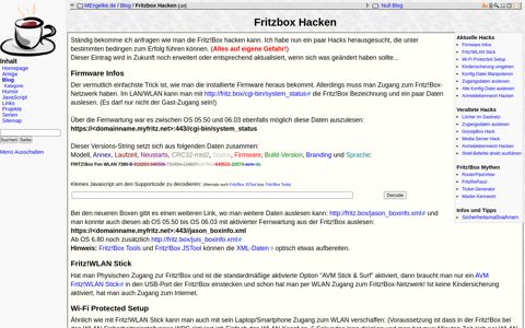 Fritzbox Hacken - MEngelke.de