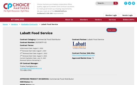Labatt Food Service | Choice Partners | Choice Partners ...