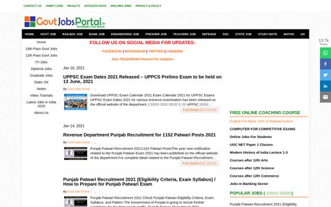 Govt Jobs Portal-10th, 12th Pass Govt Jobs Notification ...