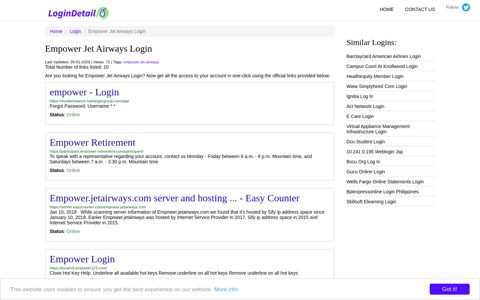 Empower Jet Airways Login empower - Login - https ...