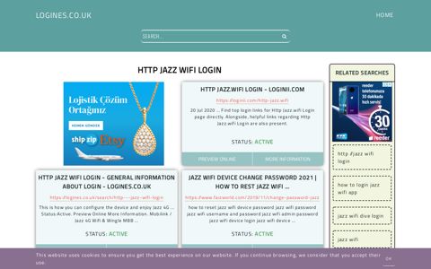 http jazz wifi login - General Information about Login