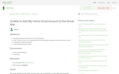 Unable to Add My Yahoo Email Account to the Gmail App ...
