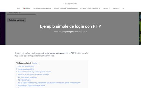 Ejemplo simple de login con PHP - Parzibyte's blog