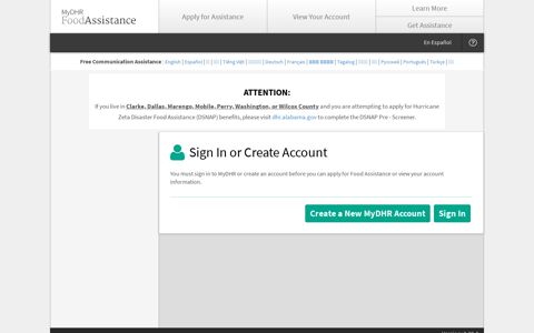 Sign In Or CreateAccount - MyDHR