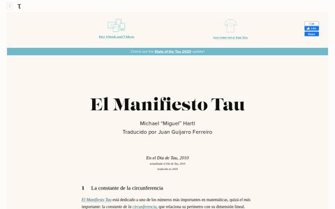 El Manifiesto Tau - Tau Day | No, really, pi is wrong: The Tau ...