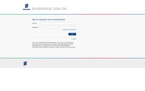 Ericsson - Enterprise Sign On