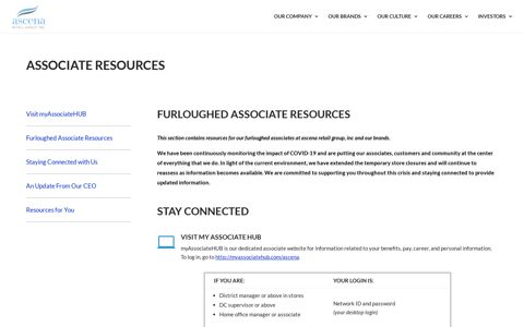 Associate Resources - ascena Retail
