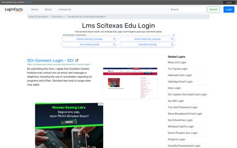 Lms Scitexas Edu - SCI-Connect-Login - SCI - LoginFacts