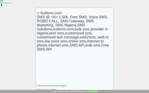 Kullsms.com on search engines