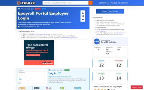 Epayroll Portal Employee Login