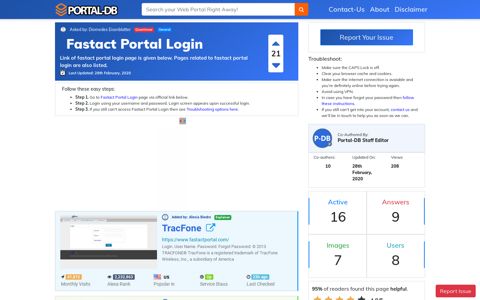 Fastact Portal Login