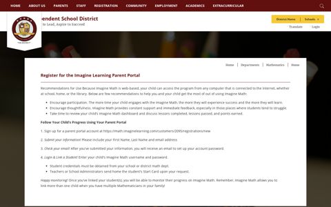 Register for the Imagine Learning Parent Portal - Donna ISD