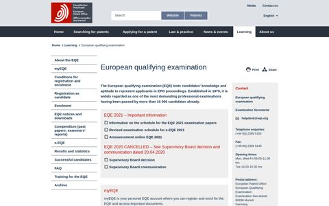 EPO - European qualifying examination