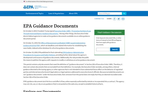 EPA Guidance Documents | US EPA