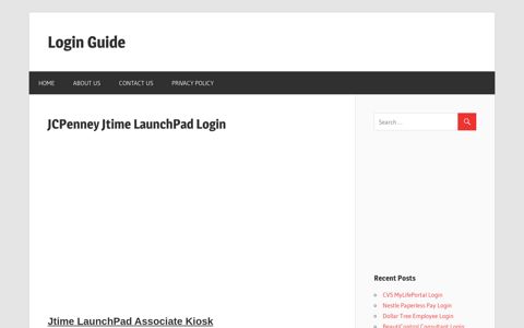 my Jtime Login- JCPenney Jtime LaunchPad Associate Kiosk