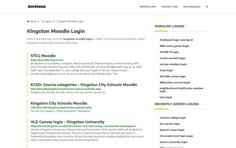 Kingston Moodle Login ❤️ One Click Access - iLoveLogin