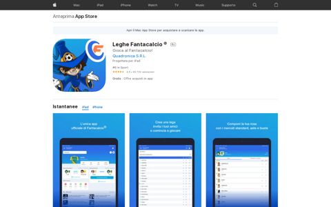 ‎Leghe Fantacalcio ® su App Store
