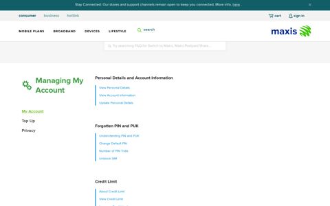 Managing My Account - FAQs | Maxis