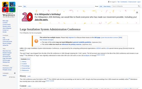 Large Installation System Administration Conference - Wikipedia