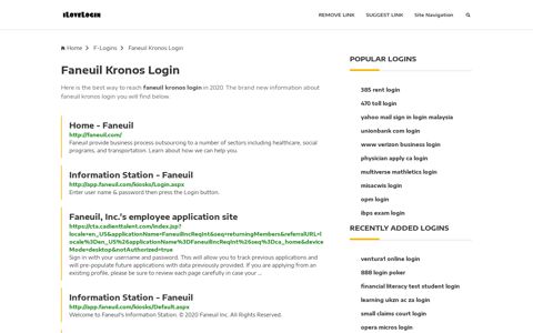 Faneuil Kronos Login ❤️ One Click Access - iLoveLogin