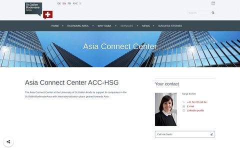Asia Connect Center ACC-HSG - St.GallenBodenseeArea