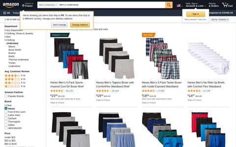 Men's Underwear - Hanes / Underwear / Clothing - Amazon.com