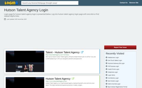 Hutson Talent Agency Login