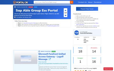 Sap Able Group Ess Portal