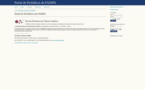 Portal de Periódicos da FADIPA