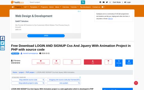 Free Download LOGIN AND SIGNUP Css And Jquery With ...
