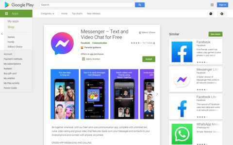 Messenger – Text and Video Chat for Free - Apps on Google ...