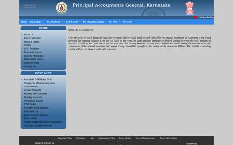 Annual Statements - Karnataka - CAG