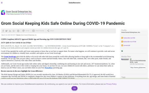 Grom Social Keeping Kids Safe Online During COVID-19 ...