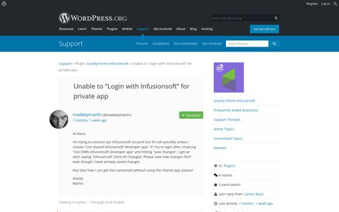 Unable to “Login with Infusionsoft” for private app | WordPress ...