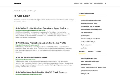 Ib Acio Login ❤️ One Click Access - iLoveLogin