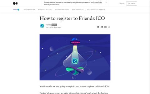 How to register to Friendz ICO. In this article we are going to ...