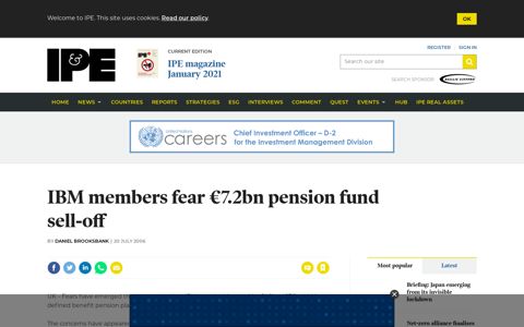IBM members fear €7.2bn pension fund sell-off | News | IPE