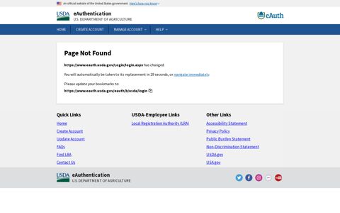 eAuth Login - eAuthentication - USDA