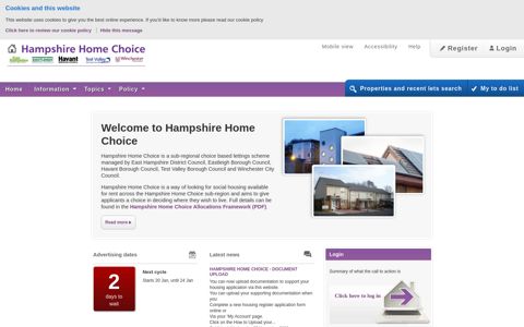 Login - Hampshire Homechoice